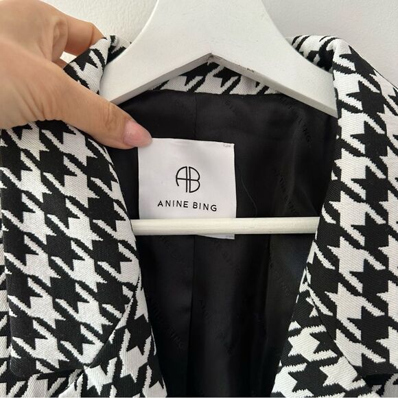 Anine Bing Madeleine Houndstooth Blazer - Picture 5 of 10